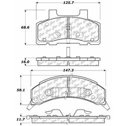 D215 Heavy Duty High Heat Extended Life Disc Brake Pad Set - Buick, Cadillac, Chevy, Oldsmobile, Pontiac