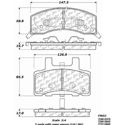 D370 Heavy Duty High Heat Extended Life Disc Brake Pad Set - Chevy, GMC