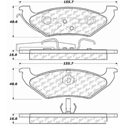 D662 Heavy Duty High Heat Extended Life Disc Brake Pad Set - Ford Crown Victoria Police - Rear