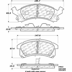 Front MKD673 Metallic Brake Pads 2001 2002 2003 2004 2005 PONTIAC SUNFIRE