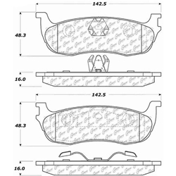 D711 Heavy Duty High Heat Extended Life Disc Brake Pad Set - Ford, Lincoln