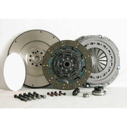 07-154CK.2 Stage 2 Heavy Duty Organic Solid Flywheel Conversion Kit Clutch Kit: Ford 7.3L Powerstroke Diesel F250 F350 F450 Pickup - 13 in.