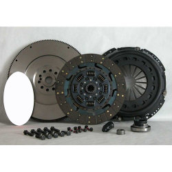 07-154CK.3 Stage 3 Extra Heavy Duty Organic Solid Flywheel Conversion Kit Clutch Kit: Ford 7.3L Powerstroke Diesel F250 F350 F450 Pickup - 13 in.