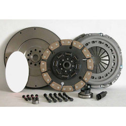 07-154CK.4C Stage 4 Heavy Duty Ceramic Solid Flywheel Conversion Clutch Kit: Ford 7.3L Powerstroke Diesel F250 F350 F450 Pickup - 13 in.