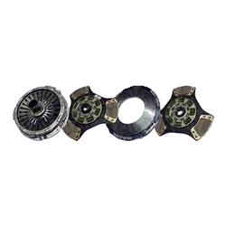 104200-1A New Spicer Style 14.4 in. Pull-Type Diaphragm 2 Plate x 1-3/4 in. Spline 3 Ceramic Super Button Clutch Set