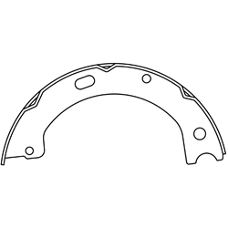 BS 1061 Parking Brake Shoes: Hino FA FB with Manual Trans UD 1300