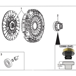 104494CCK New Eaton 17 in. DTNA Volvo Endurant  Single Plate 1850 lbs.ft. Clutch Set: 2 in. 18 Spline Organic