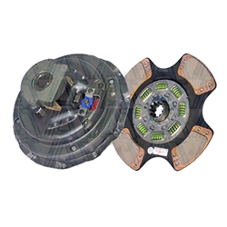 107683-18 Spicer Style 14 in. (350mm) Stamped Pull-Type Angle Spring Single Plate 680 lbs.ft. Clutch Set: 1-3/4" Spline 4 Paddle Ceramic Super Button