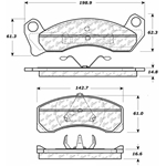 D346 Heavy Duty High Heat Extended Life Disc Brake Pad Set - Ford, Lincoln, Mercury