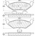 D662 Heavy Duty High Heat Extended Life Disc Brake Pad Set - Ford Crown Victoria Police - Rear
