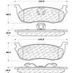 D711 Heavy Duty High Heat Extended Life Disc Brake Pad Set - Ford, Lincoln