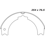 BS 842 Parking Brake Shoes: Hino, International, Workhorse 10 in. x 3 in.