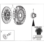 104488CCK New Eaton 17 in. Paccar Navistar Endurant Single Plate 1850 lbs.ft. Clutch Set: 2 in. 18 Spline Organic