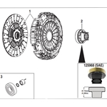 104494CCK New Eaton 17 in. DTNA Volvo Endurant  Single Plate 1850 lbs.ft. Clutch Set: 2 in. 18 Spline Organic